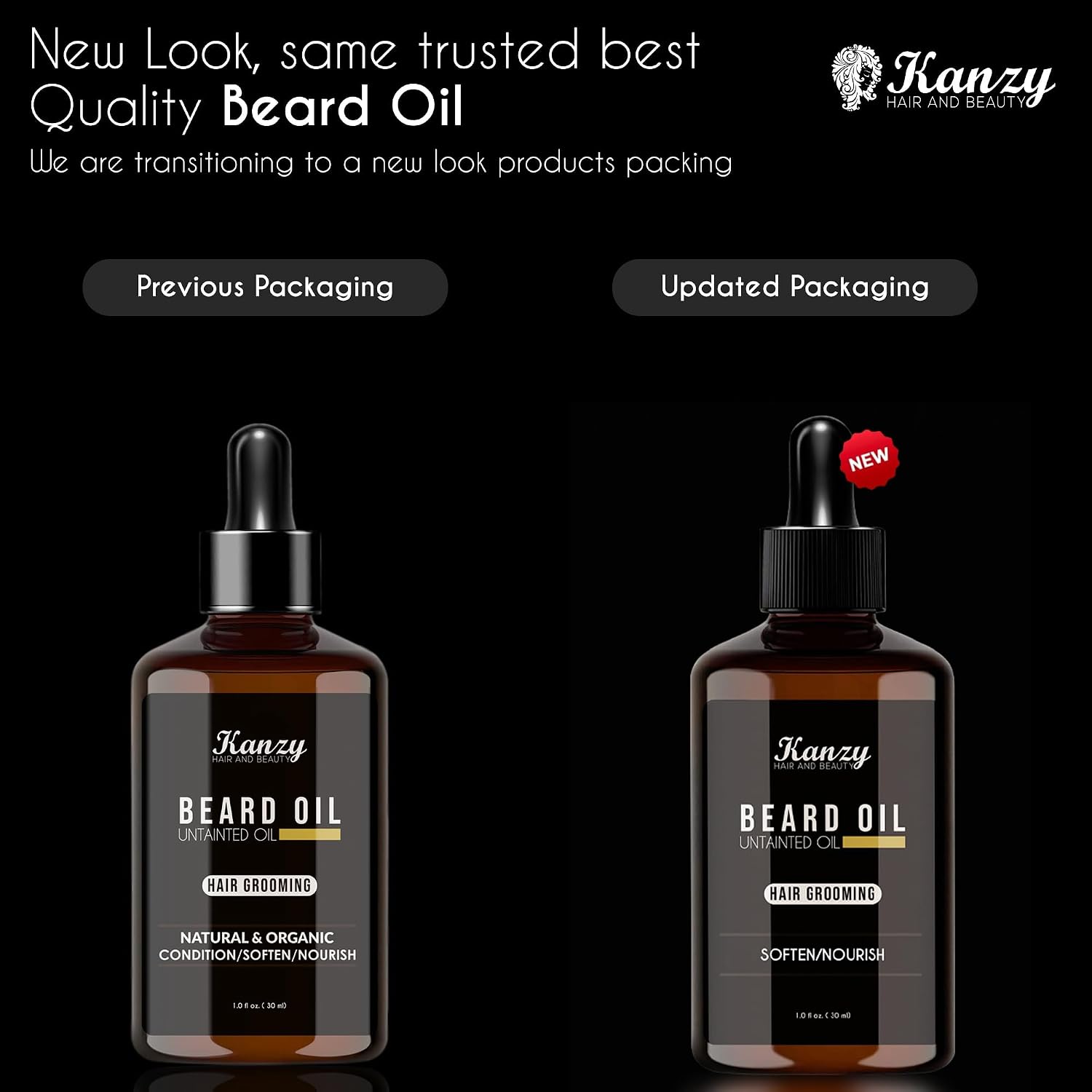Detalle 2 de KANZY HAIR AND BEAUTY baardolie 30 ml met jojoba, argan en vitamine E