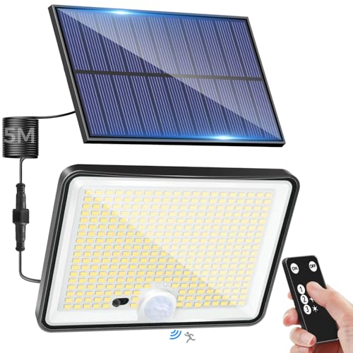 Detalle de LOTMOS lampe solaire extérieure 342 LED avec détecteur et télécommande