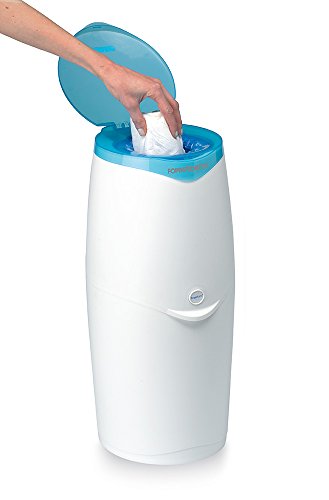 Detalle 2 de Foppapedretti Maialino cubo para pañales blanco-azul
