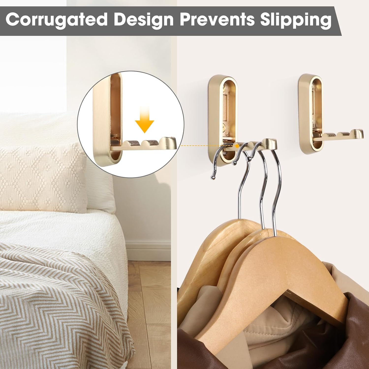 Thumbnail 4 de Dntorx Folding Wall Hooks, Zinc Alloy