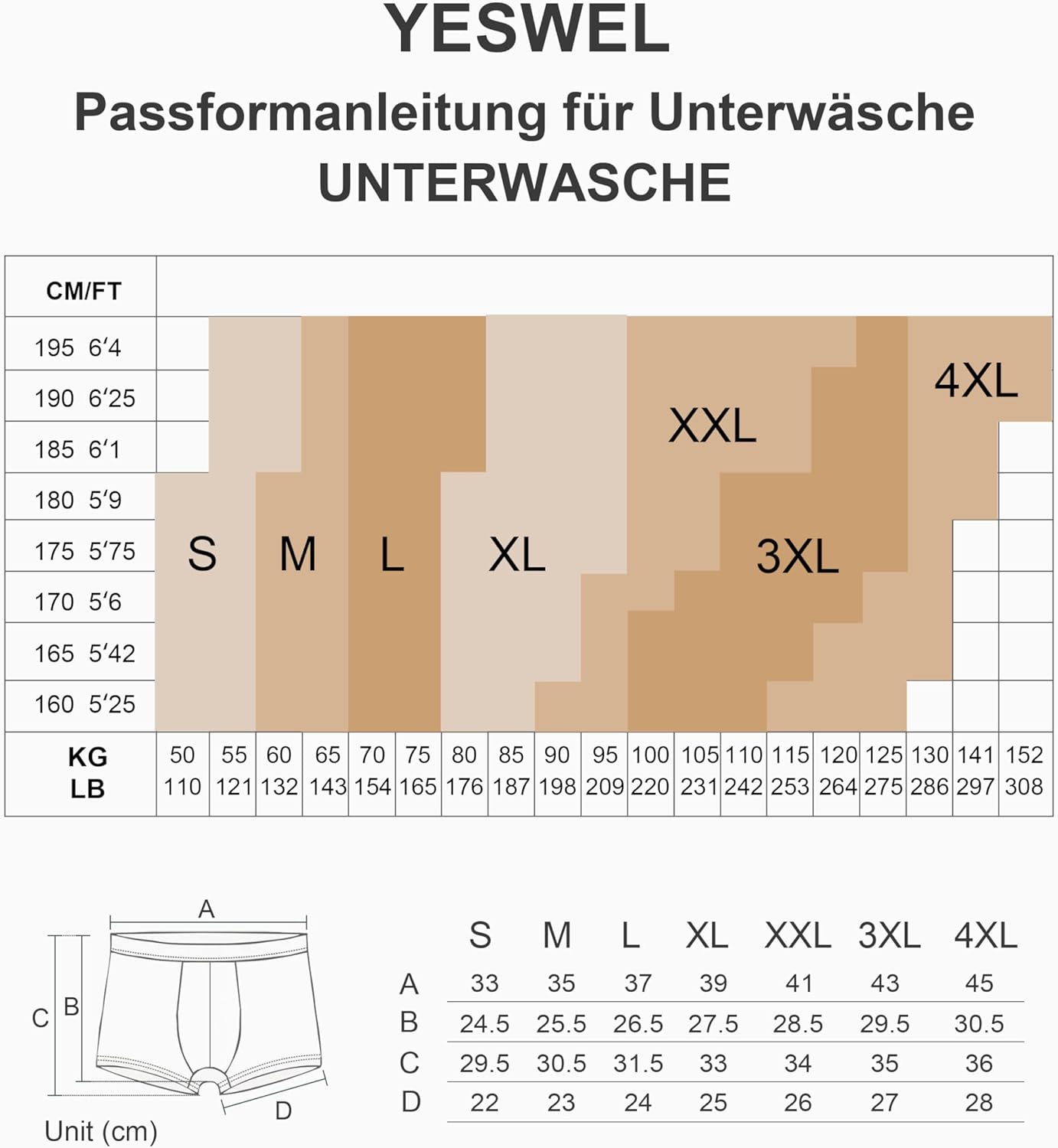 Thumbnail 5 de YESWEL Boxershorts Herren 10er Pack