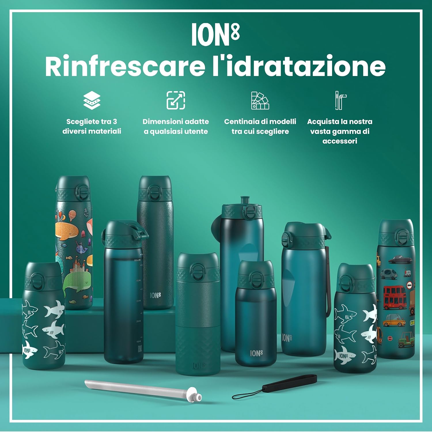Thumbnail 6 de ion8 Borraccia a prova di perdite 500ml 🥤