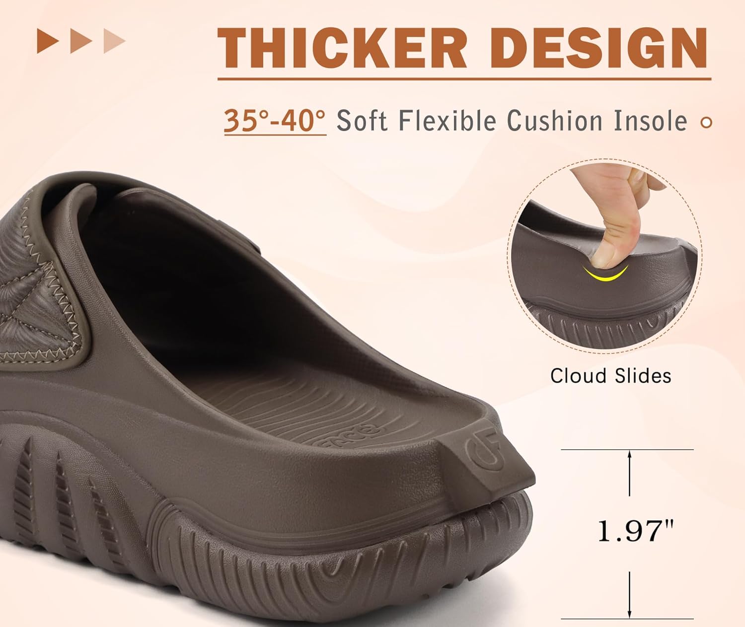 Thumbnail 3 de COFACE Herren-Recovery-Sandalen Orthopädische Geh-Slides für Männer | Gepolsterte Sandalen 40–48