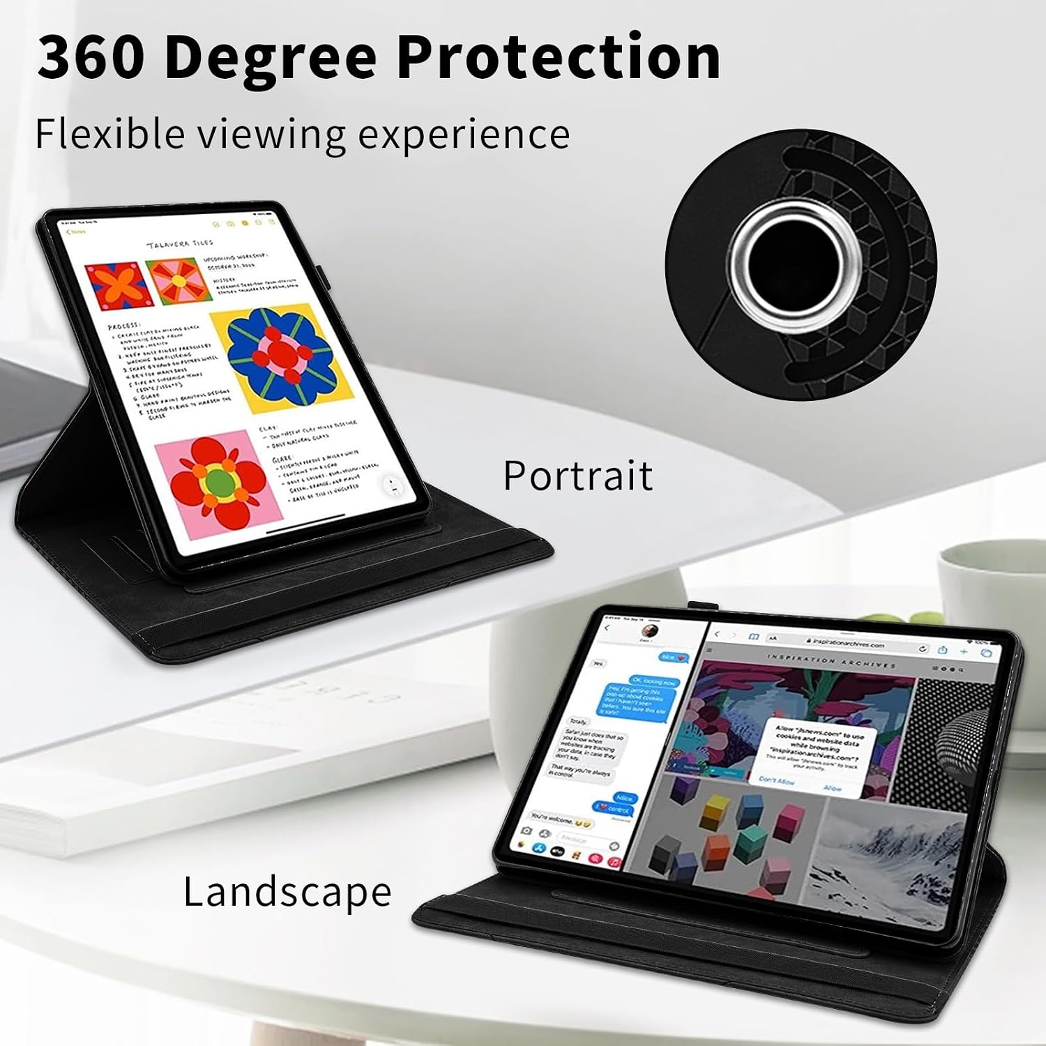 Detalle de Kitzomi Rotating Tablet Case with 360° Stand