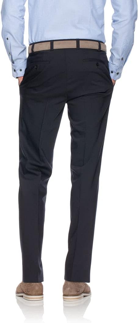 Detalle de EUREX by Brax Herrenhose Jan Flatfront aus Schurwollmix – Regular Fit mit durchdachter Ausstattung