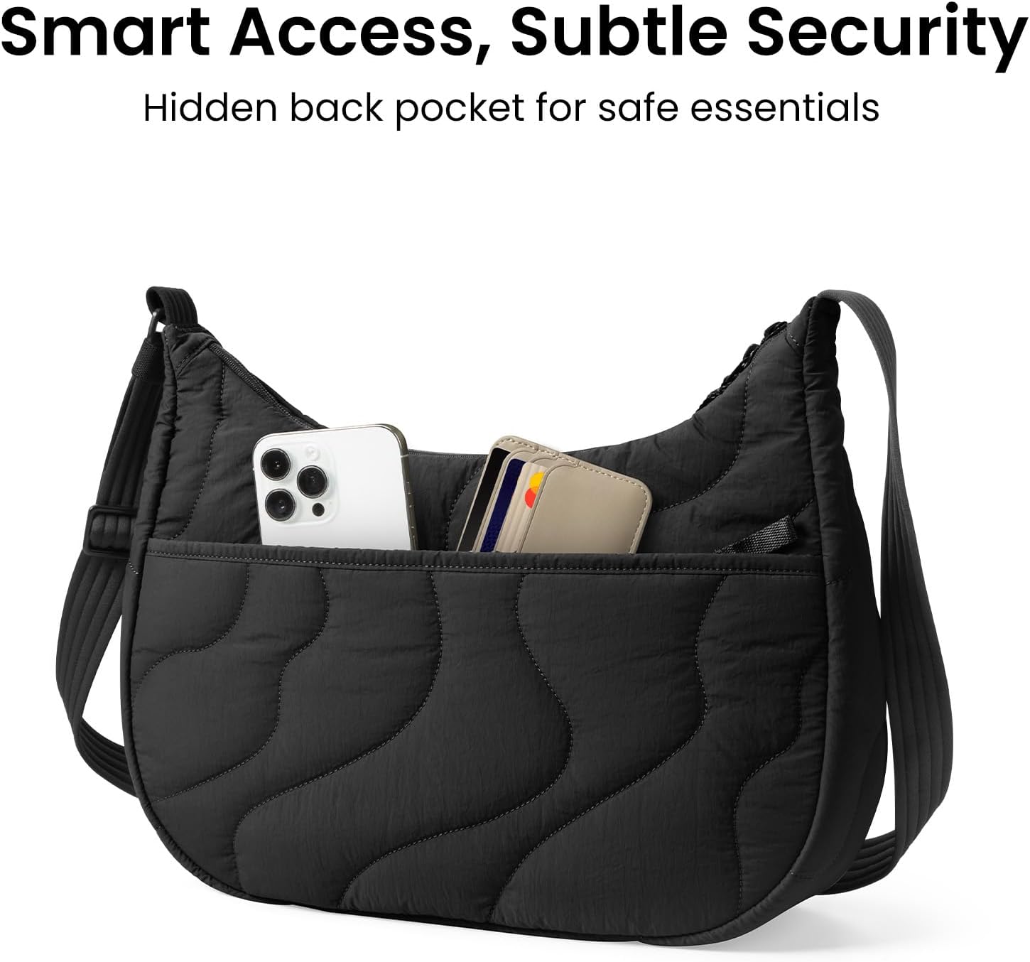 Detalle de tomtoc 9L Puffy Sling Backpack: Lightweight Crossbody with Soft Device Protection