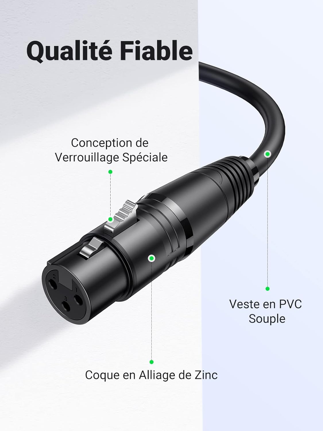 Thumbnail 3 de UGREEN Câble XLR Mâle–Femelle 1M