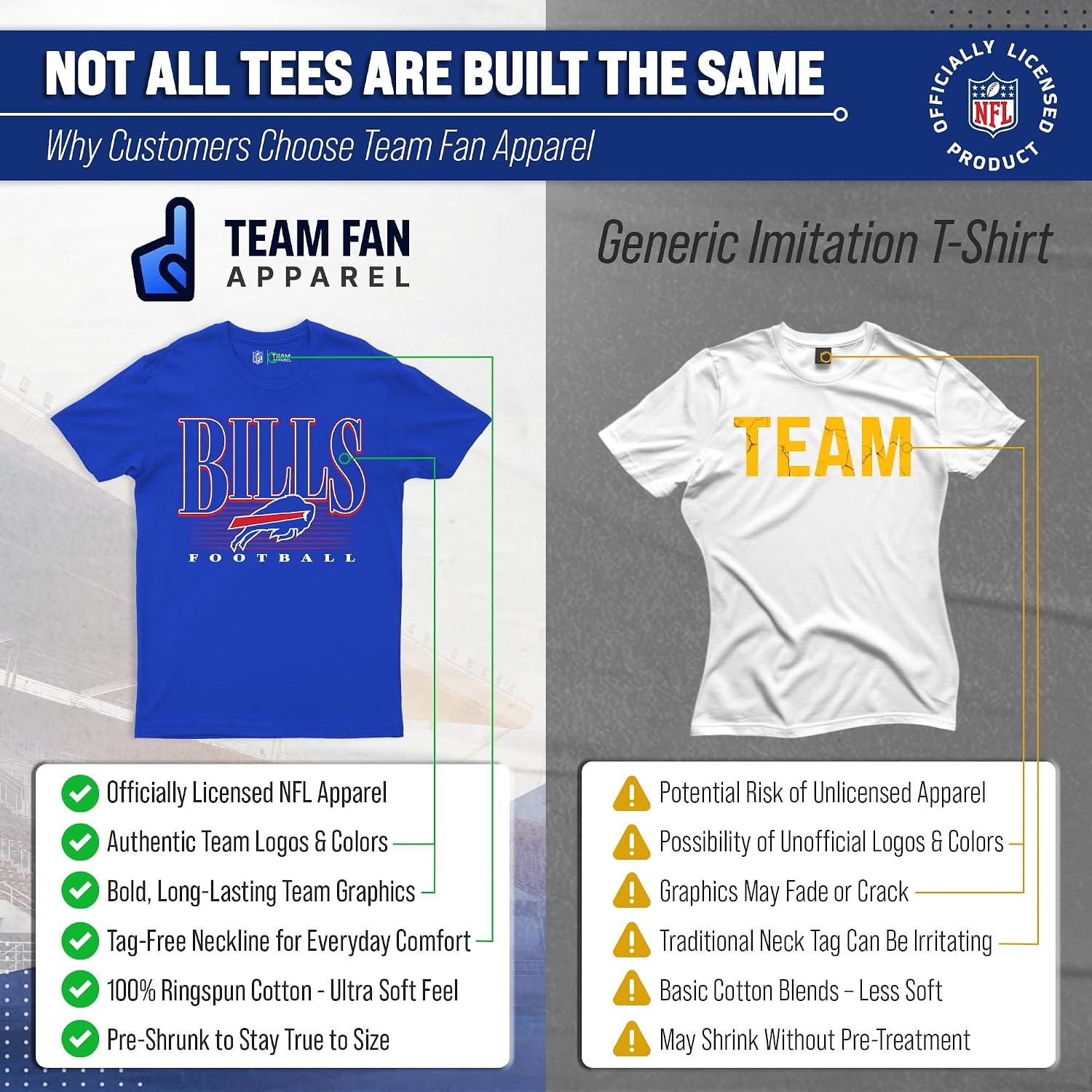 Thumbnail 1 de NFL 3001_OTBPNFL Overtime Blueprint Buffalo Bills Tagless T-Shirt