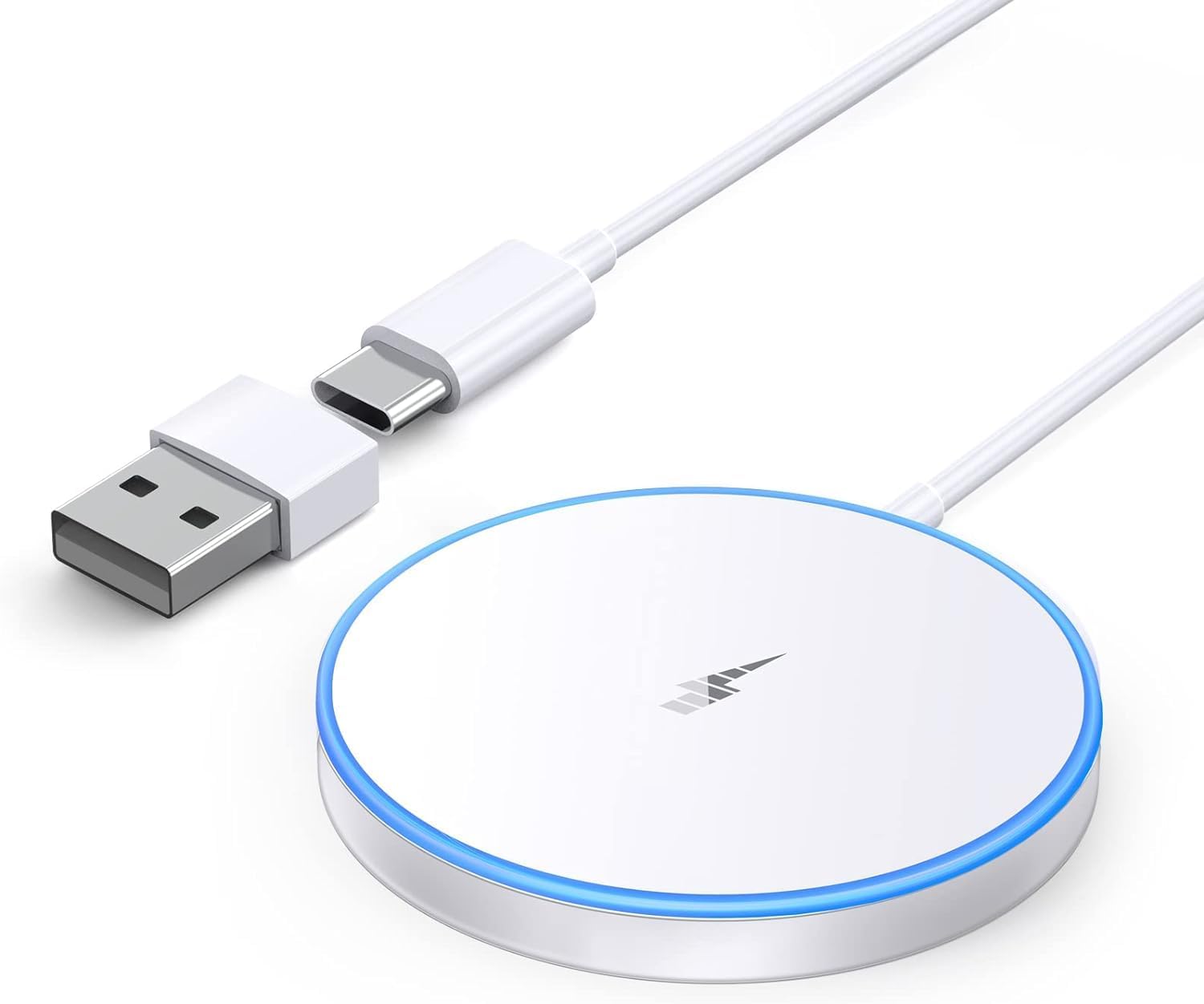 Thumbnail 2 de Chargeur Induction Phone 15W Mag-Safe Fil avec LED et double prise – pour iPhone 12 à 17 et AirPods
