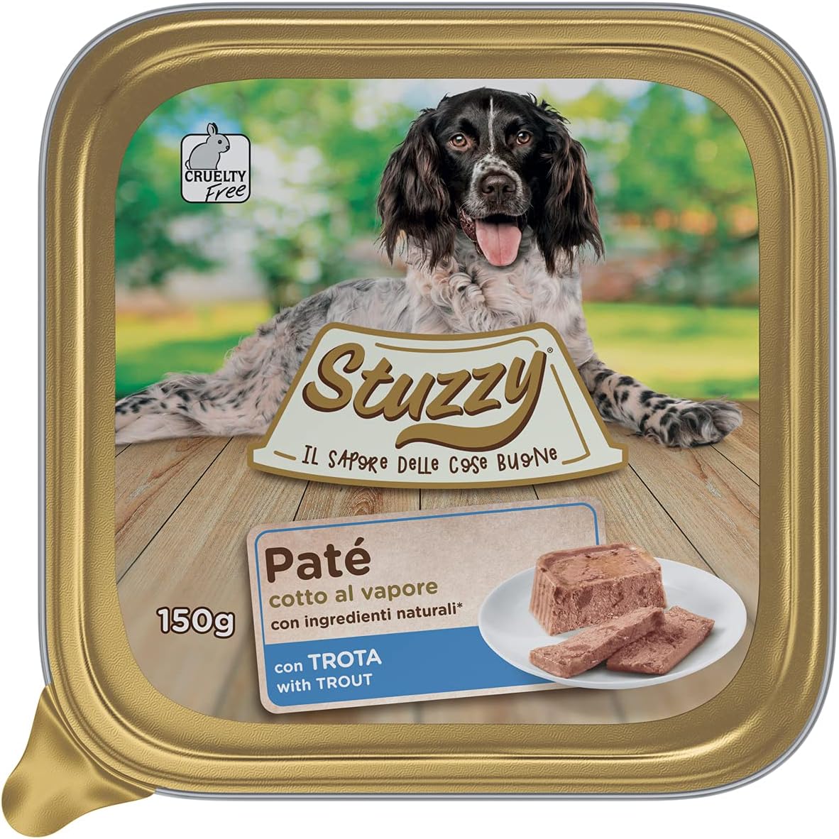Thumbnail 6 de Stuzzy Cibo Umido per Cani Adulti al gusto Prosciutto, Paté e Carni in Pezzi – Totale 3,3 Kg (22 Vaschette da 150 g)