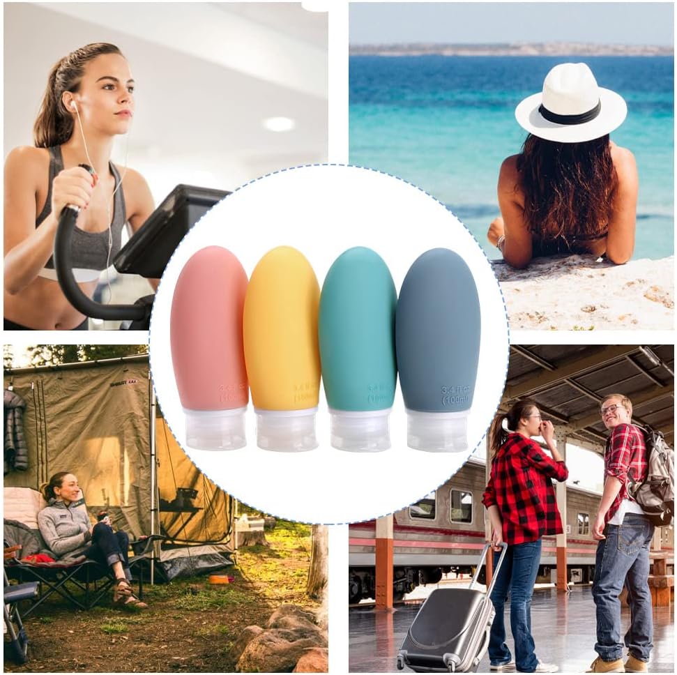 Thumbnail 6 de Opret 100ml silicone travel bottles 4-pack