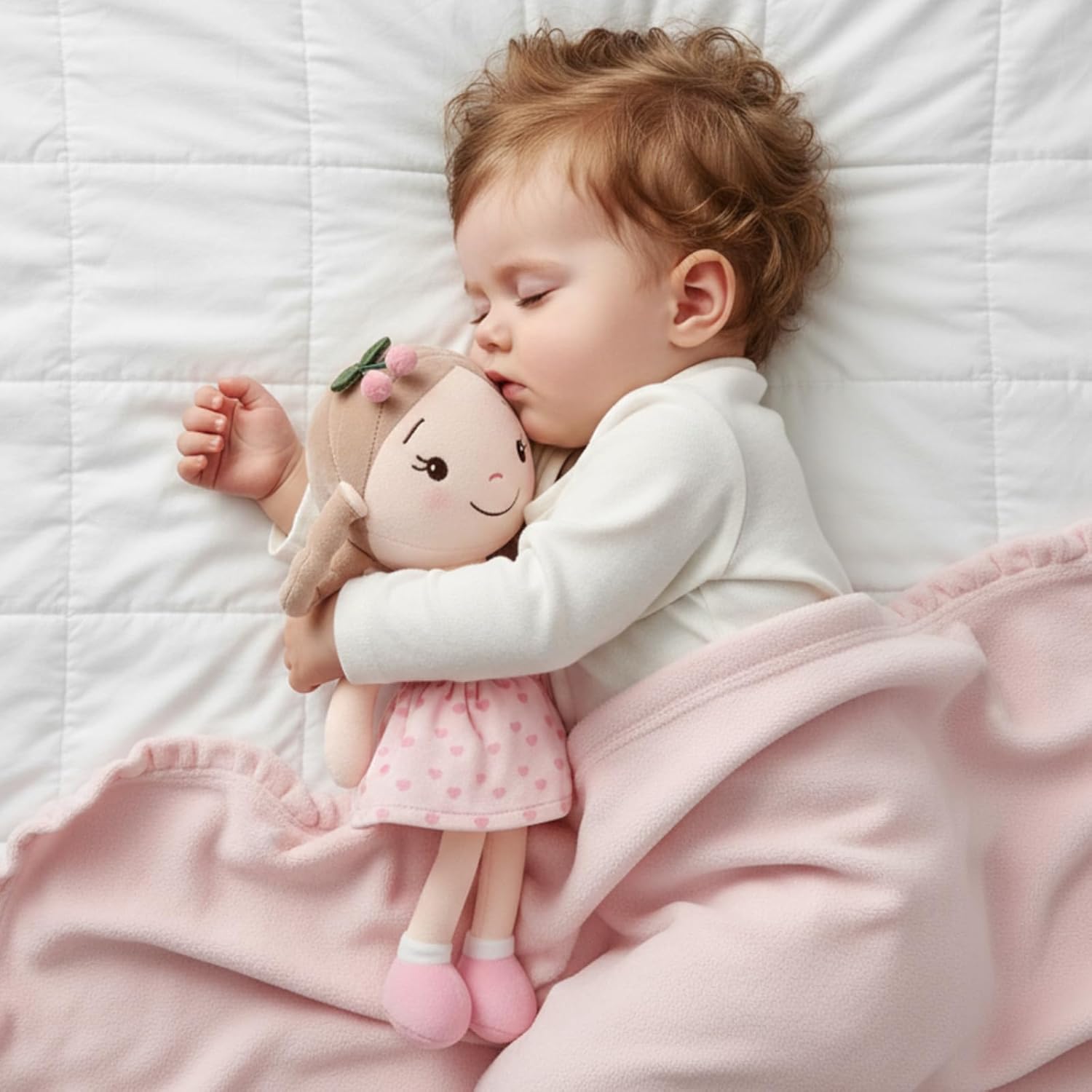 Thumbnail 2 de GAGAKU 12-inch Soft Cuddly Baby Doll: My First Rag Doll for Toddlers (Cherry Girl)