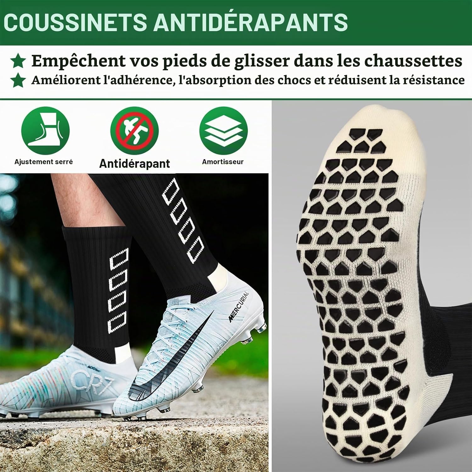 Detalle de Enoneo antislip sportsokken met dikke badstofzool en ademend katoen