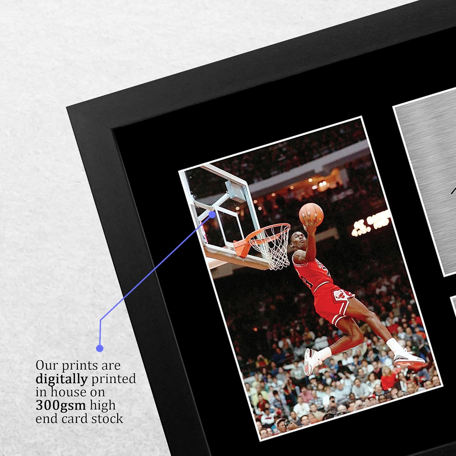 Thumbnail 3 de HWC Trading Michael Jordan Gift Signed, Framed A4 Printed Autograph Chicago Bulls Photo Display
