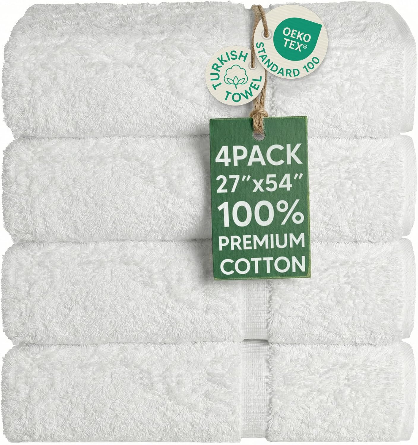 Detalle de Chakir Turkish Linens 4-Piece Bath Towels set