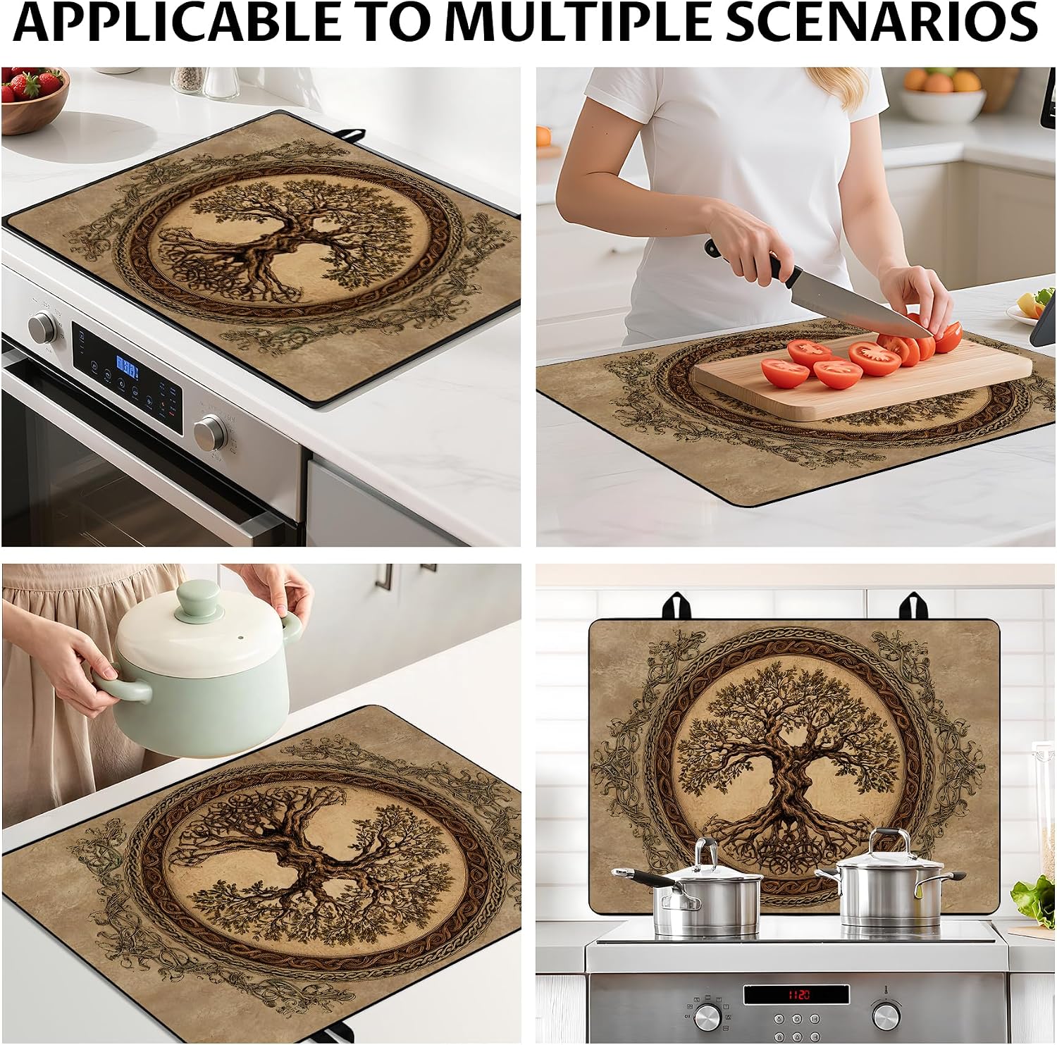 Thumbnail 5 de BVBOX STC Stove Top Cover, 28" x 20" Absorbent Non-Slip Cooktop Mat