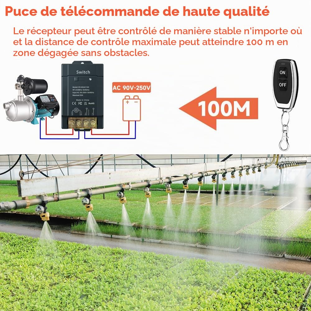 Detalle de cerhot AC220V 40A draadloze relais schakelaar voor 100-240 V AC