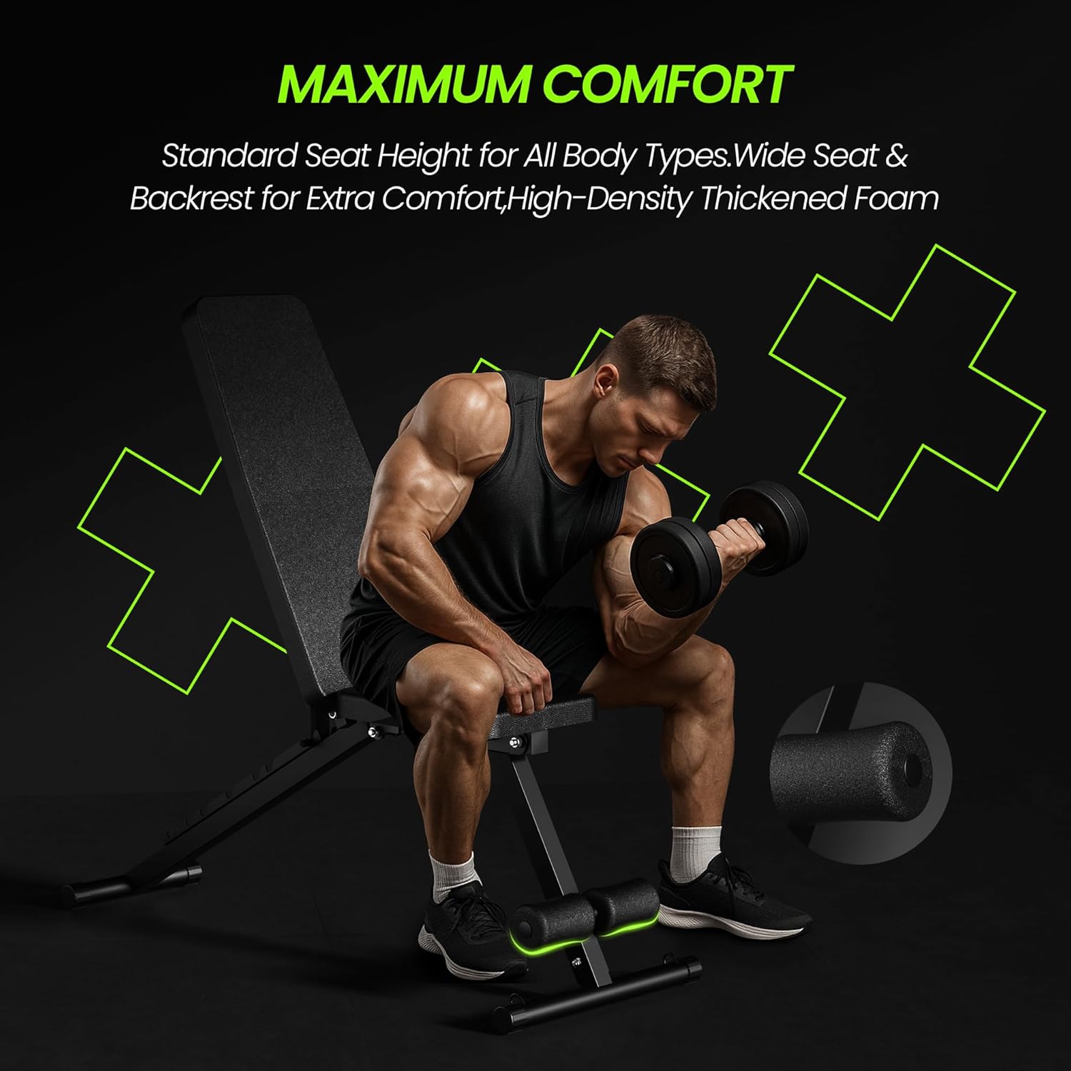 Thumbnail 3 de Adjustable Weight Bench 600LBS for Home Gym 🏋