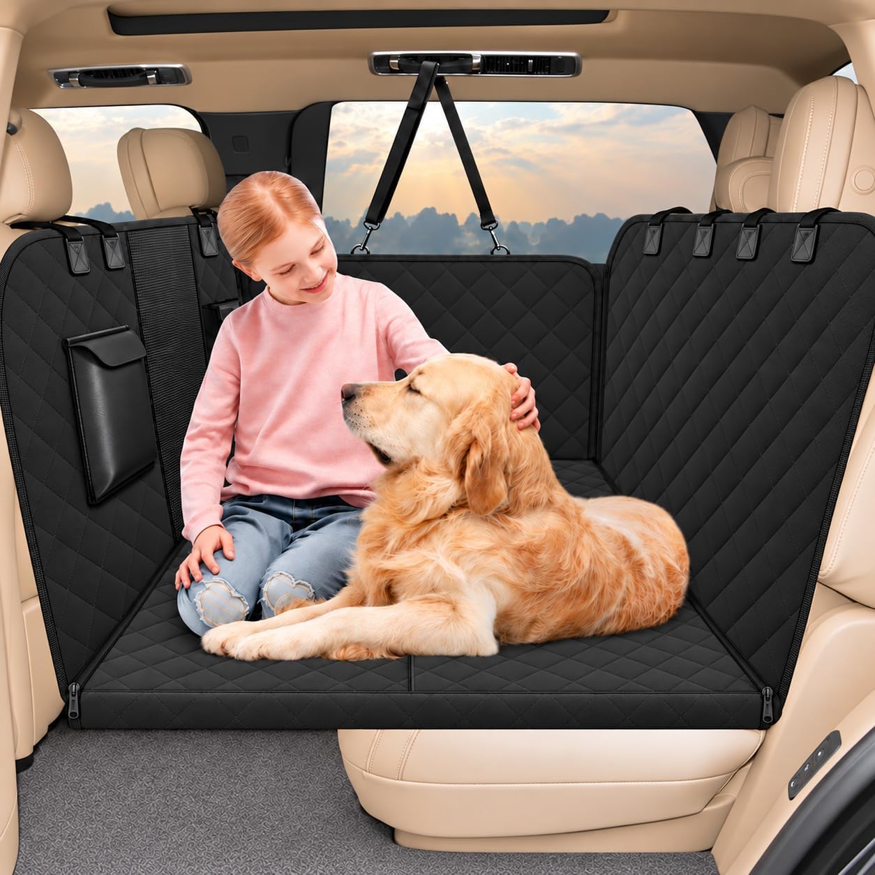 Detalle de Reiseresa Dog Car Seat Cover, 51.97 x 25.98 inch