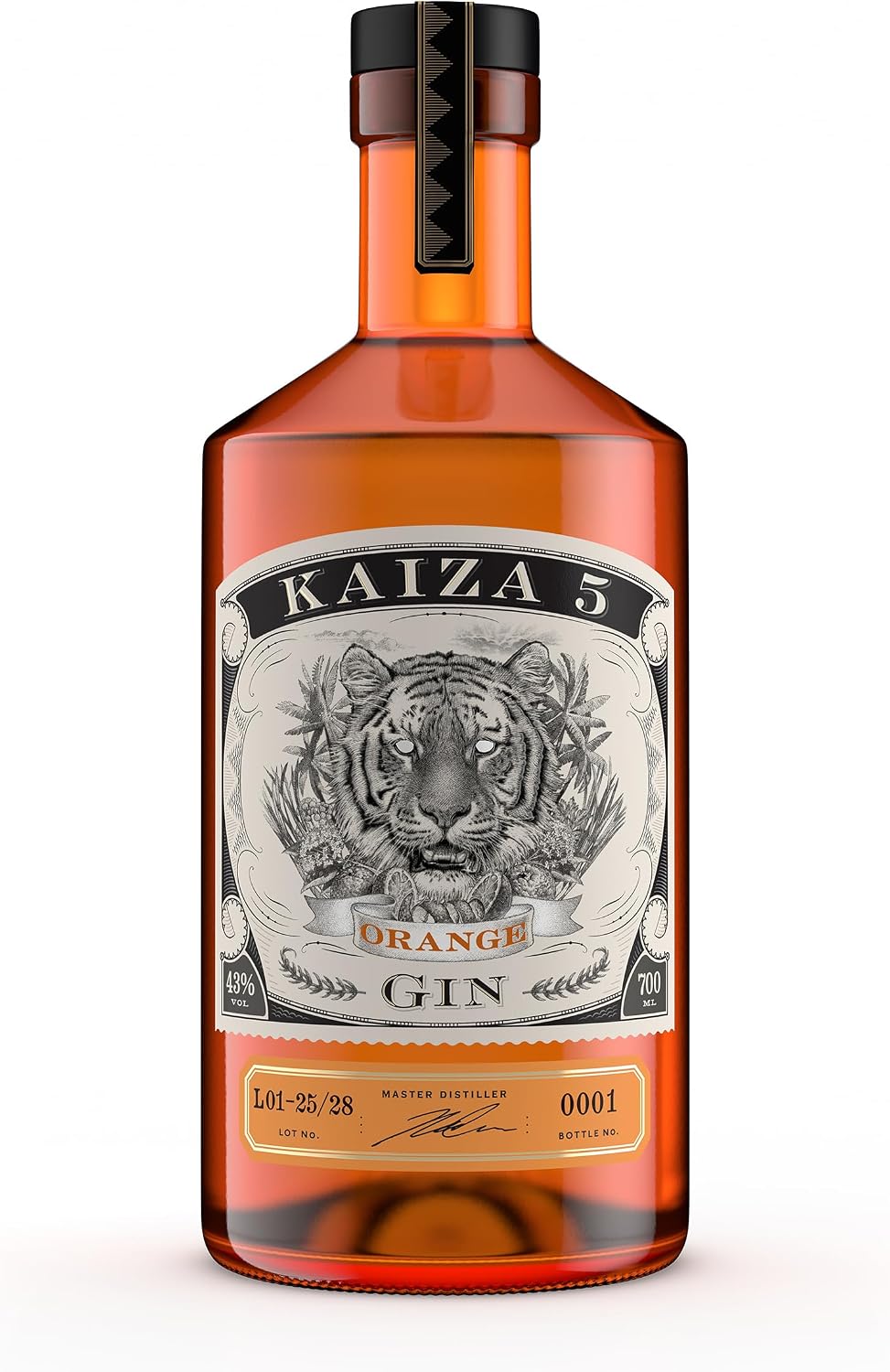 Detalle de KAIZA 5 ORANGE GIN 0,7 l 43%