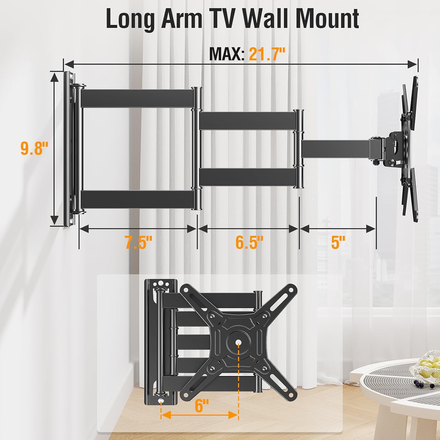 Thumbnail 6 de ELIVED TV Wall Mount, 21.7-Inch Arm