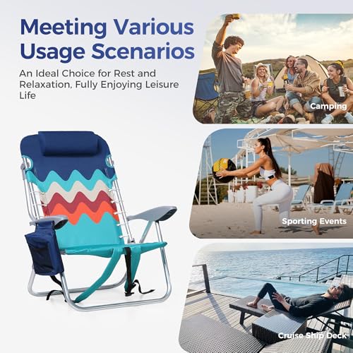 Thumbnail 7 de HIGH POINT SPORTS Strandstuhl 2er-Set mit Kühltasche – Klappstuhl für Strand