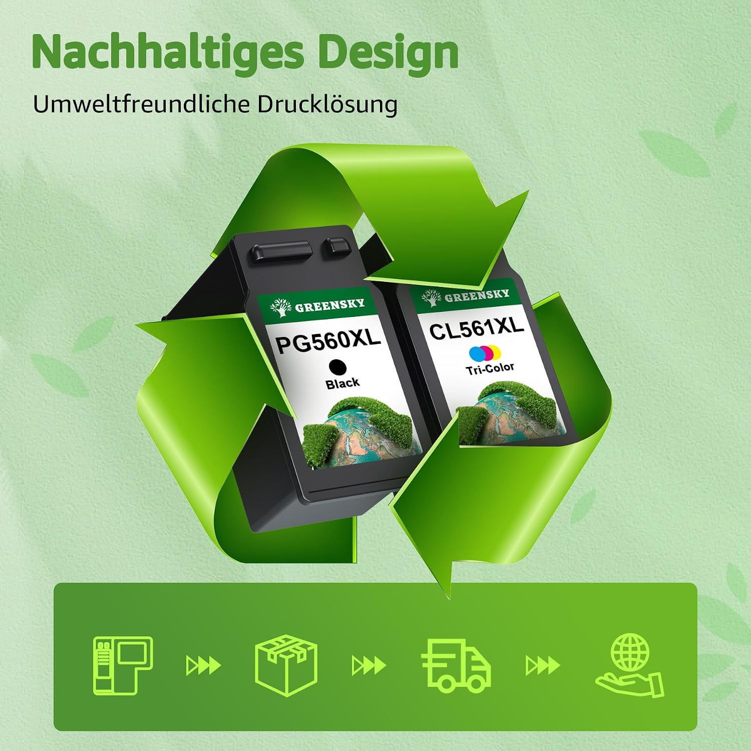Thumbnail 6 de GREENSKY 560 561 Druckerpatronen 2er Pack đź–¨