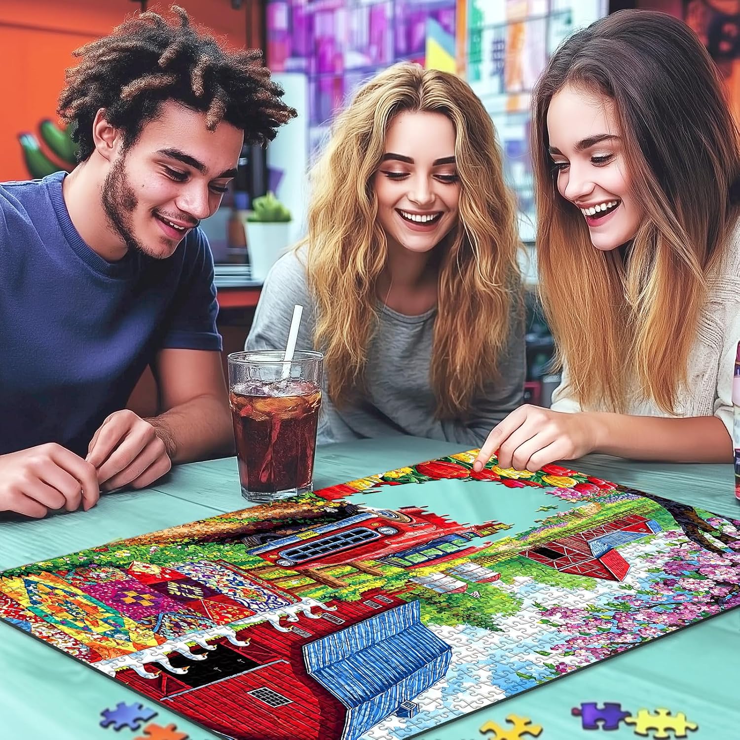 Detalle 2 de Spring Farm 500-Piece Jigsaw Puzzle
