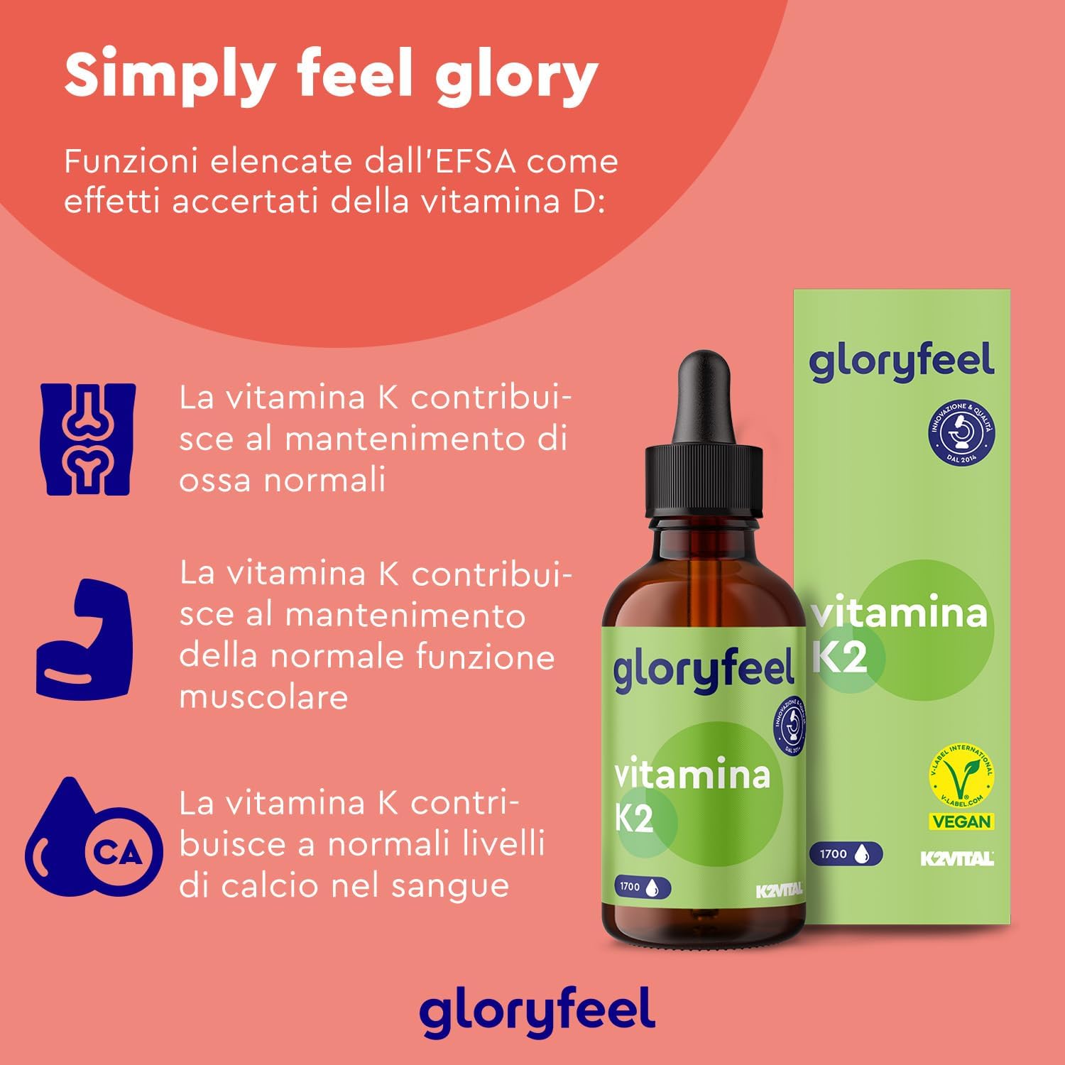 Thumbnail 5 de Vitamina K2 MK7 200 mcg in gocce – 50 ml, K2VITAL® All-Trans MK7, vegan e senza allergeni