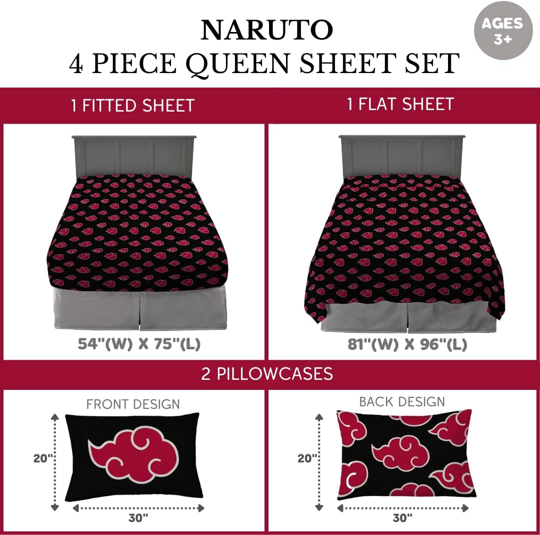 Thumbnail 1 de Franco Naruto Akatsuki Parure de lit microfibre