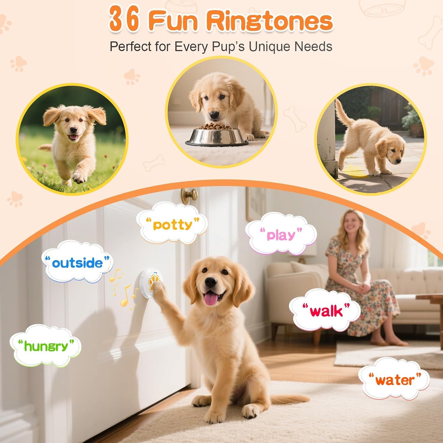 Thumbnail 5 de ChunHee Dog Doorbell Potty Training to Go Outside