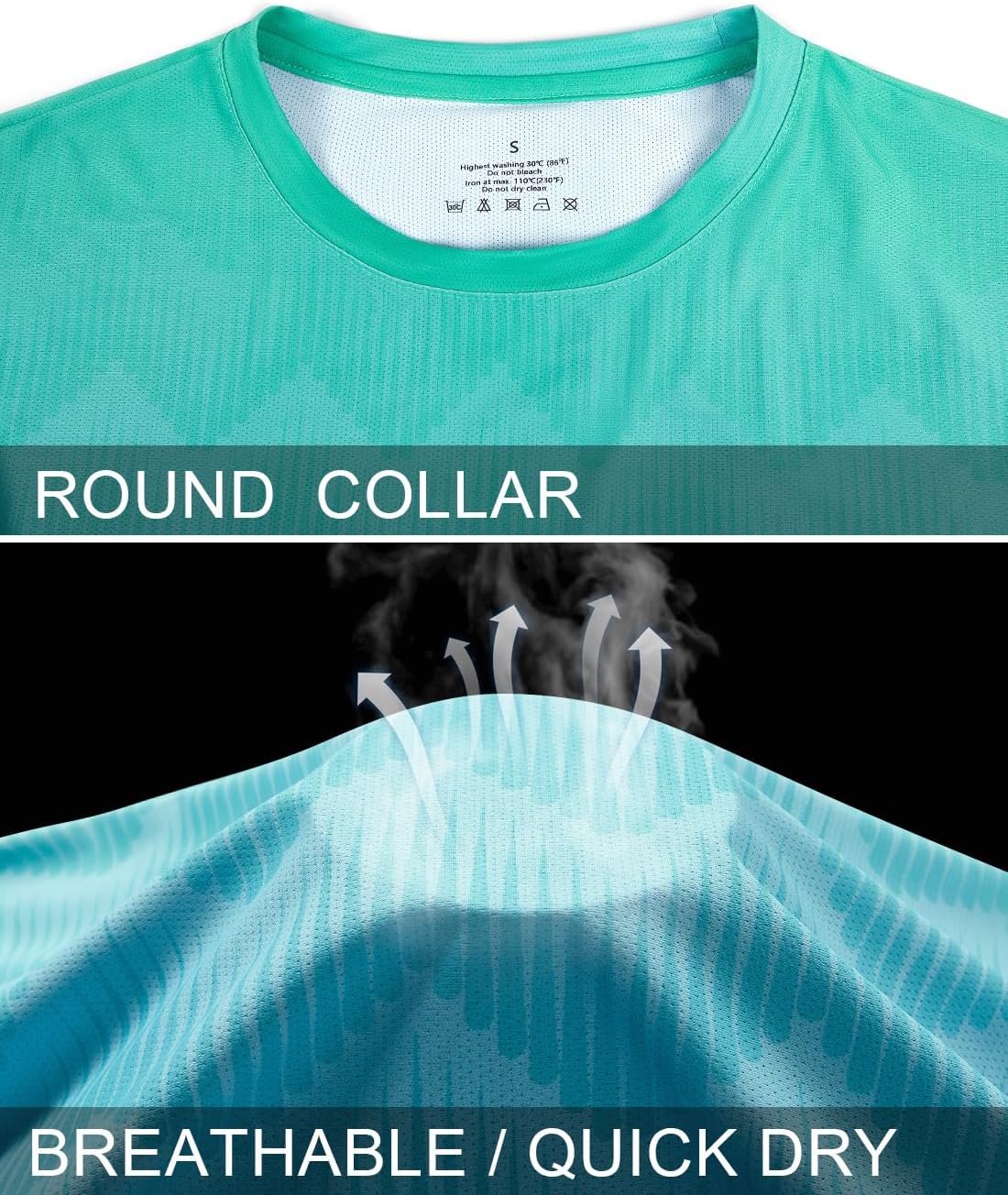 Thumbnail 3 de iCKER Men’s Gym T Shirts: Quick-Dry, Moisture-Wicking Short Sleeve for Training