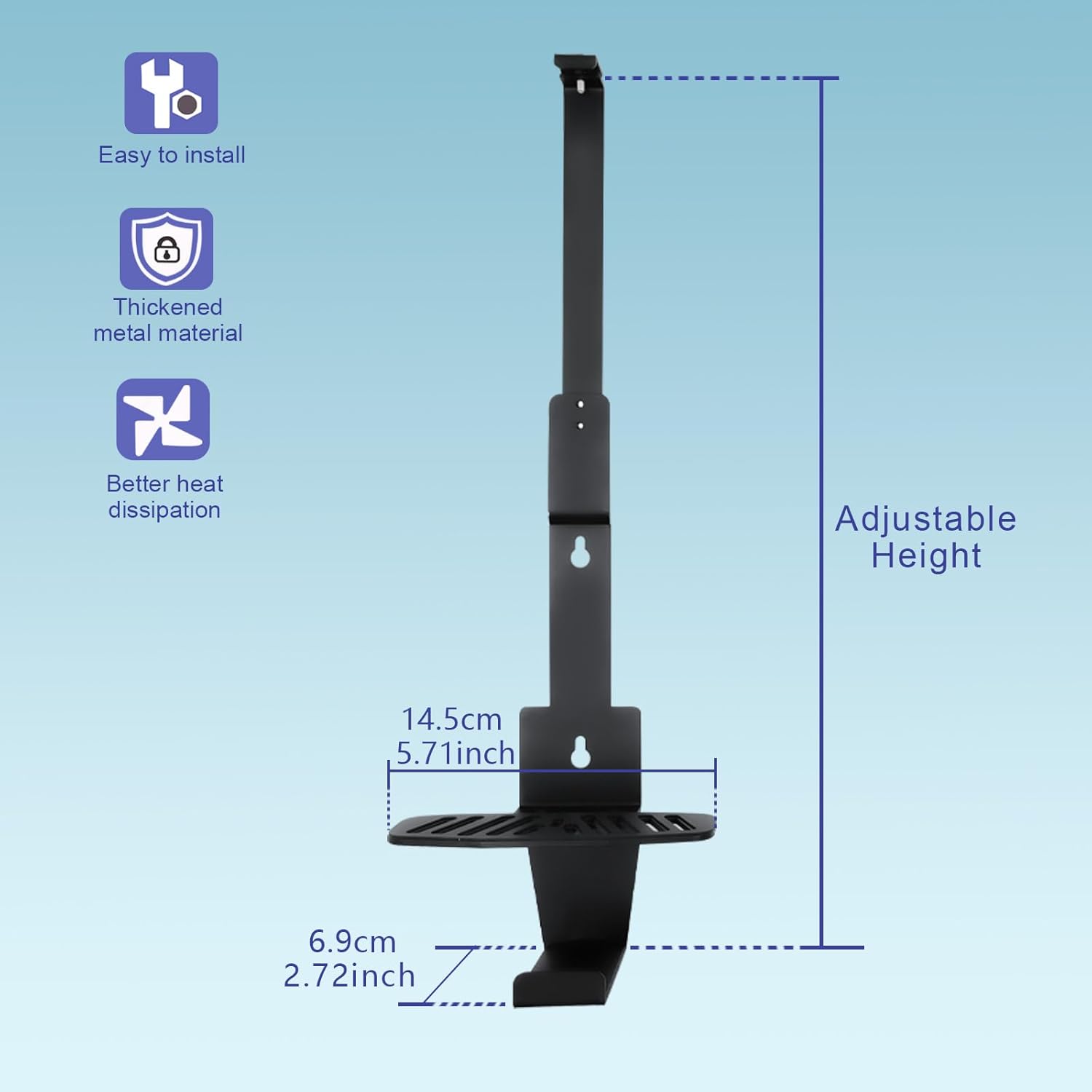 Thumbnail 1 de meiboshin PS5 Wall Mount Heavy-Duty Steel Kit with 2 Controller Holders & Headset Hook (Black)