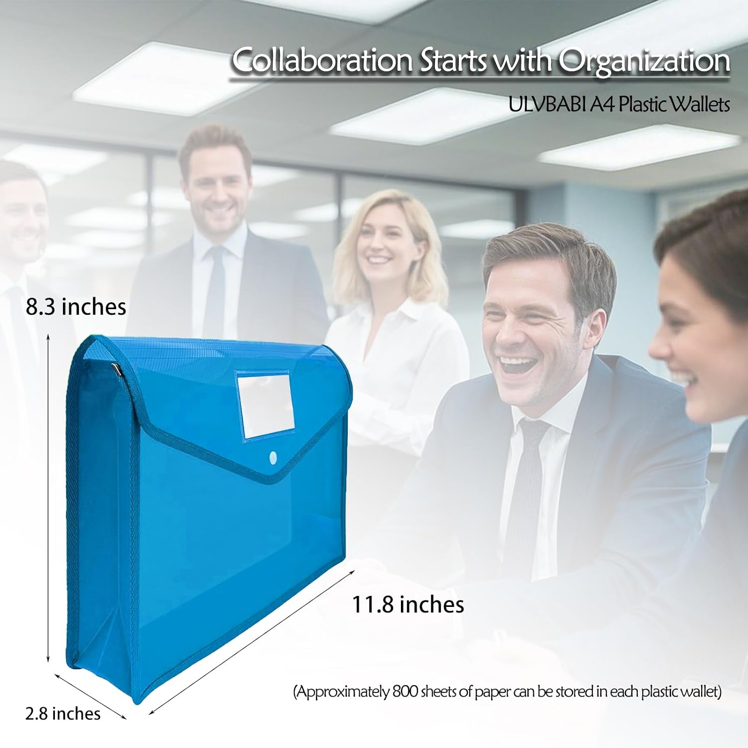 Detalle de A4 waterproof document wallets 7-pack