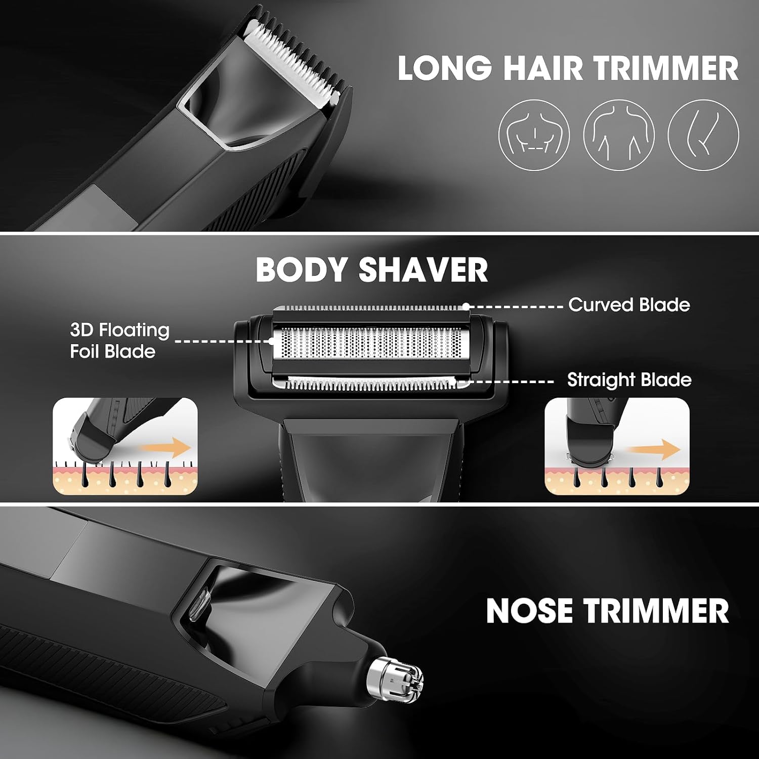 Detalle 2 de Manscape Body and Ball Trimmer for Men: All-in-One Grooming Kit