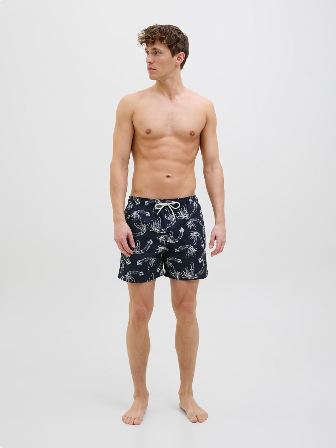 Detalle de Jack & Jones Jpstmaui Jjswim Mature AOP AKM SN Uomo – Pantaloncini da mare con cintura fissa