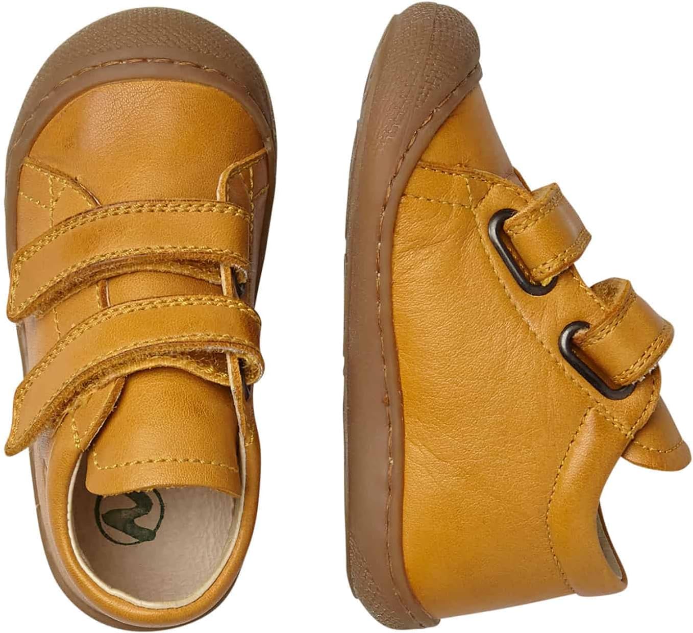 Detalle de Naturino Scarpine Primi Passi in Suede: scarpine in pelle con chiusura a strappo, suola gomma