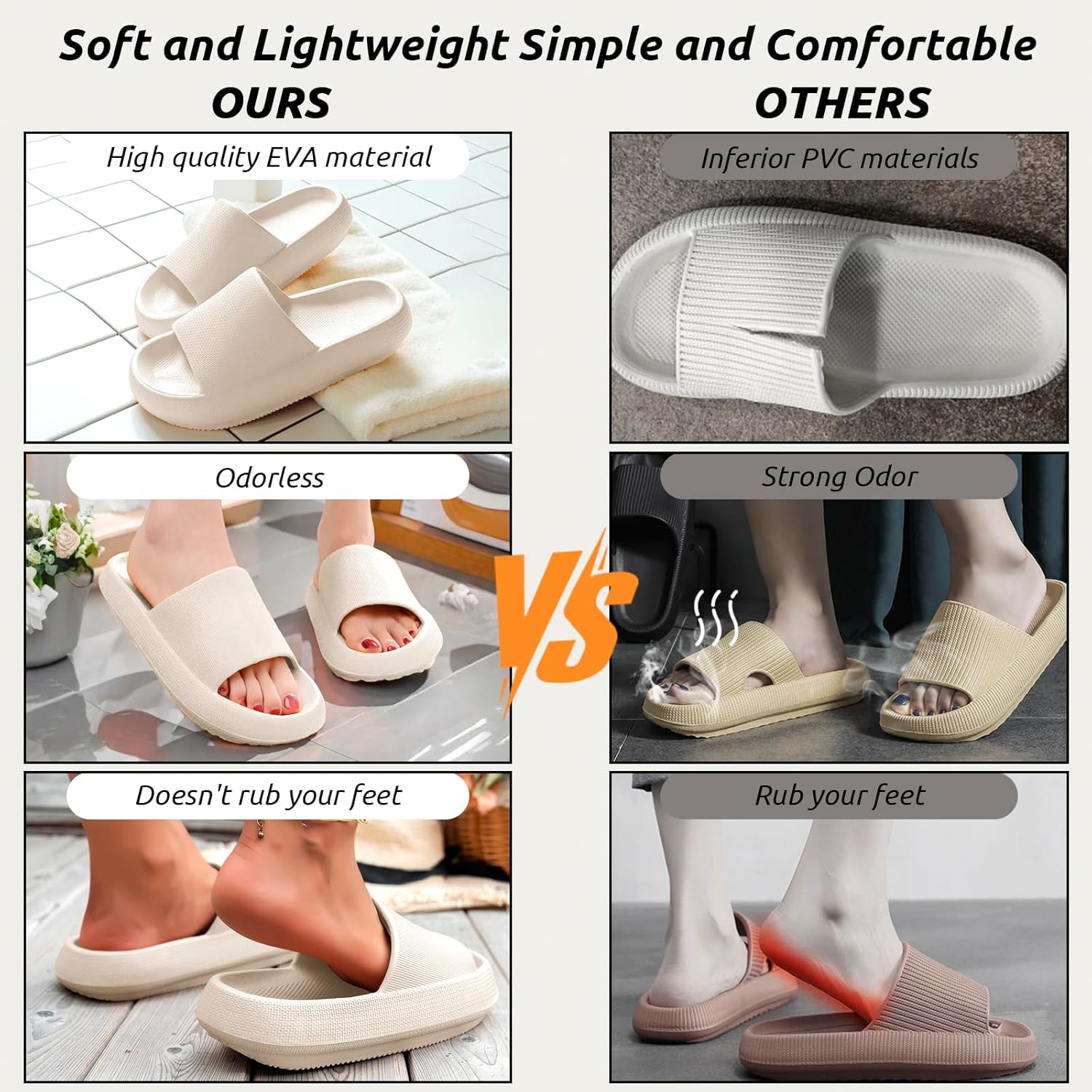 Thumbnail 6 de BAXIWUY Chaussons / Claquettes Femme, Sandales Douche Antidérapantes EVA, Semelle Épaisse et Amortie