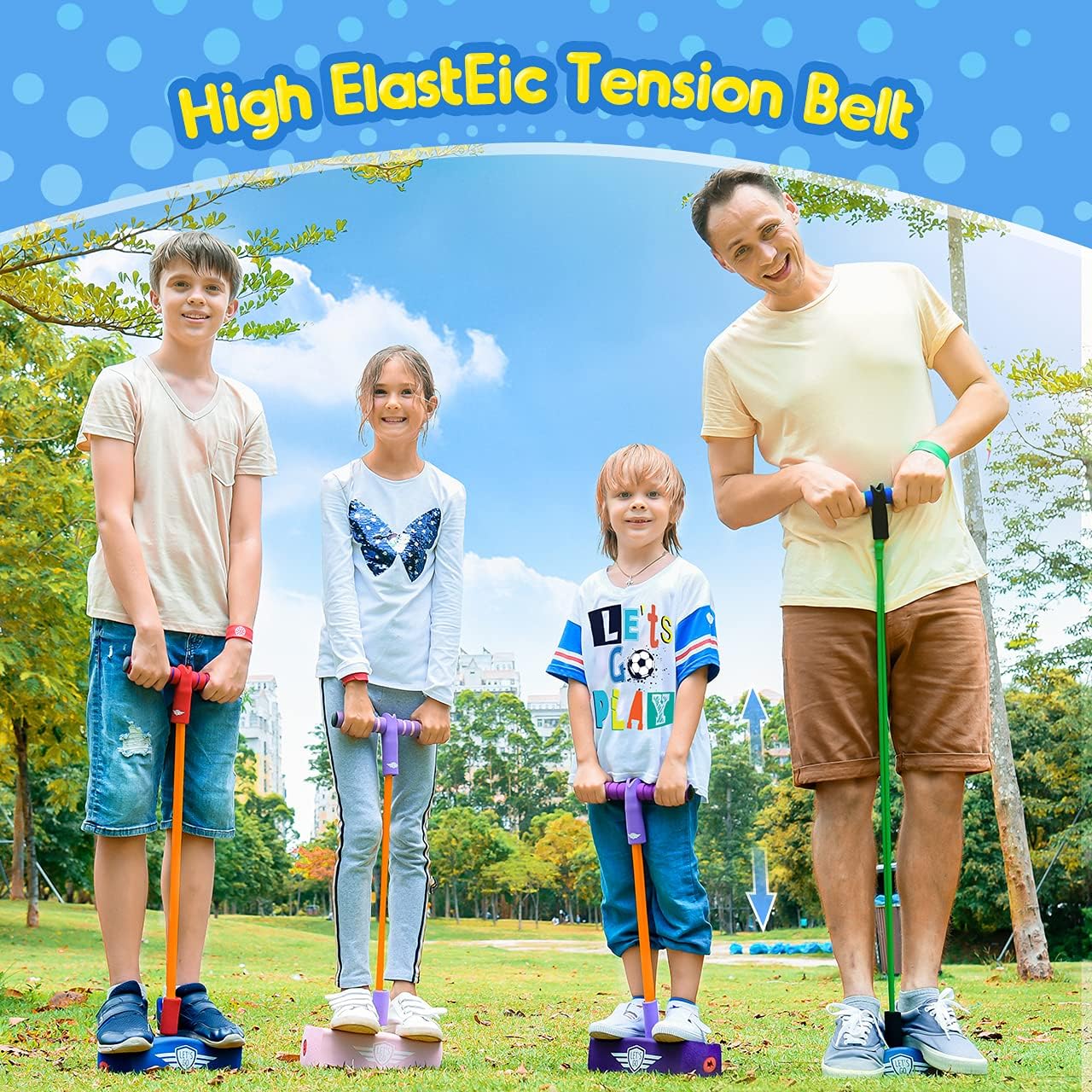 Thumbnail 5 de Toyzey foam pogo jumper stick for children aged 3–12 (blue) – birthday and outdoor gift