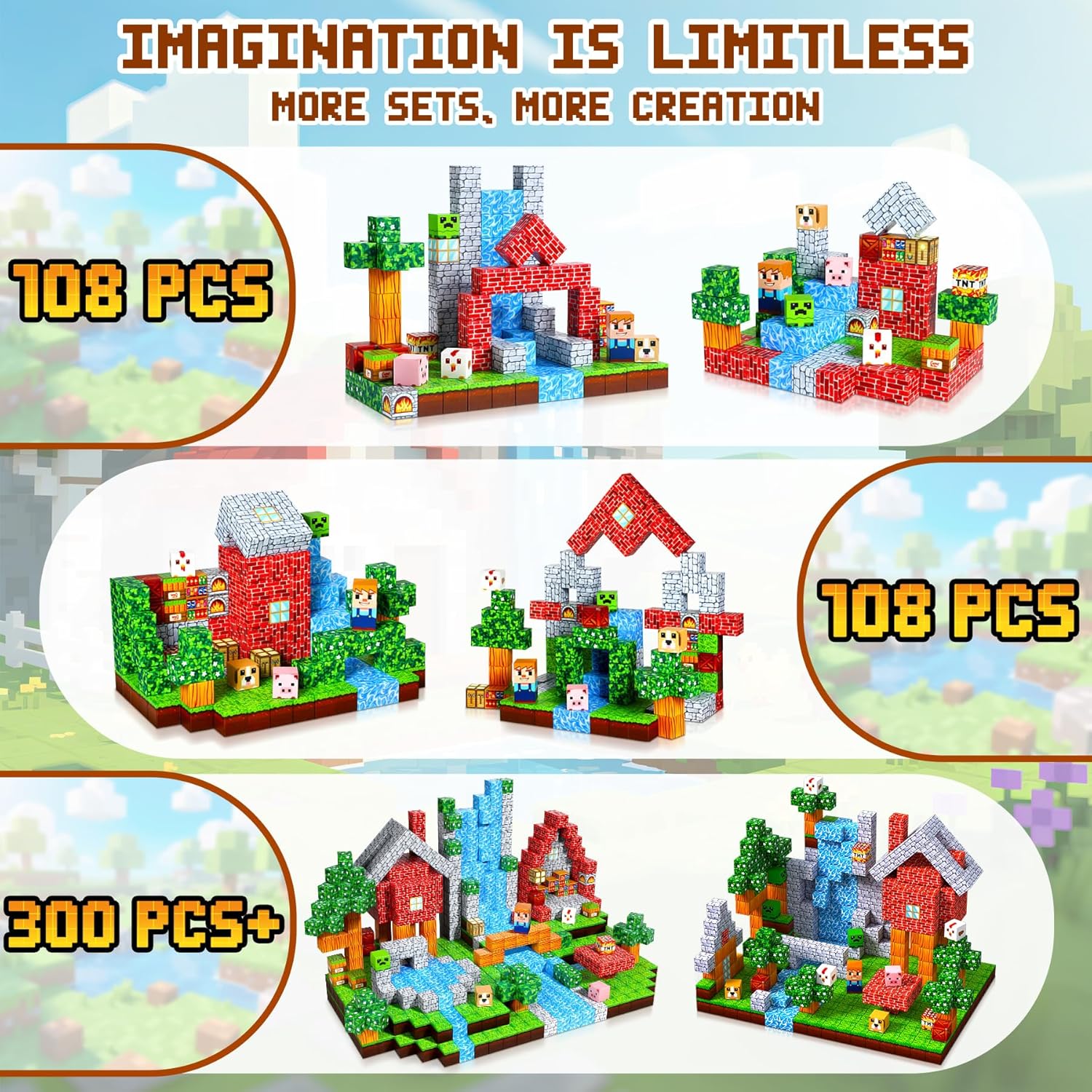 Thumbnail 1 de COOLJOYA Magnetische Bausteine 108 Teile