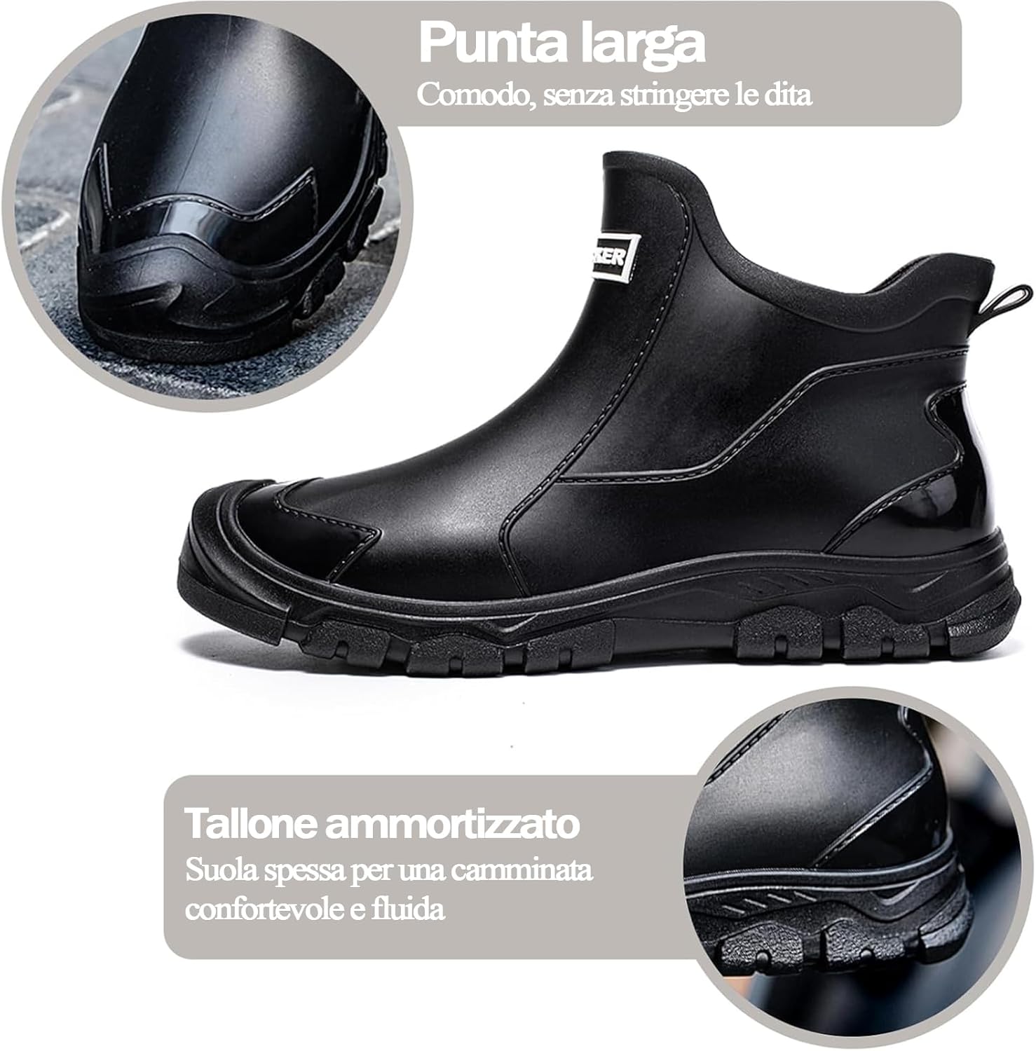 Detalle de Gugifcto stivali in gomma e stivali da pioggia impermeabili uomo/donna antiscivolo