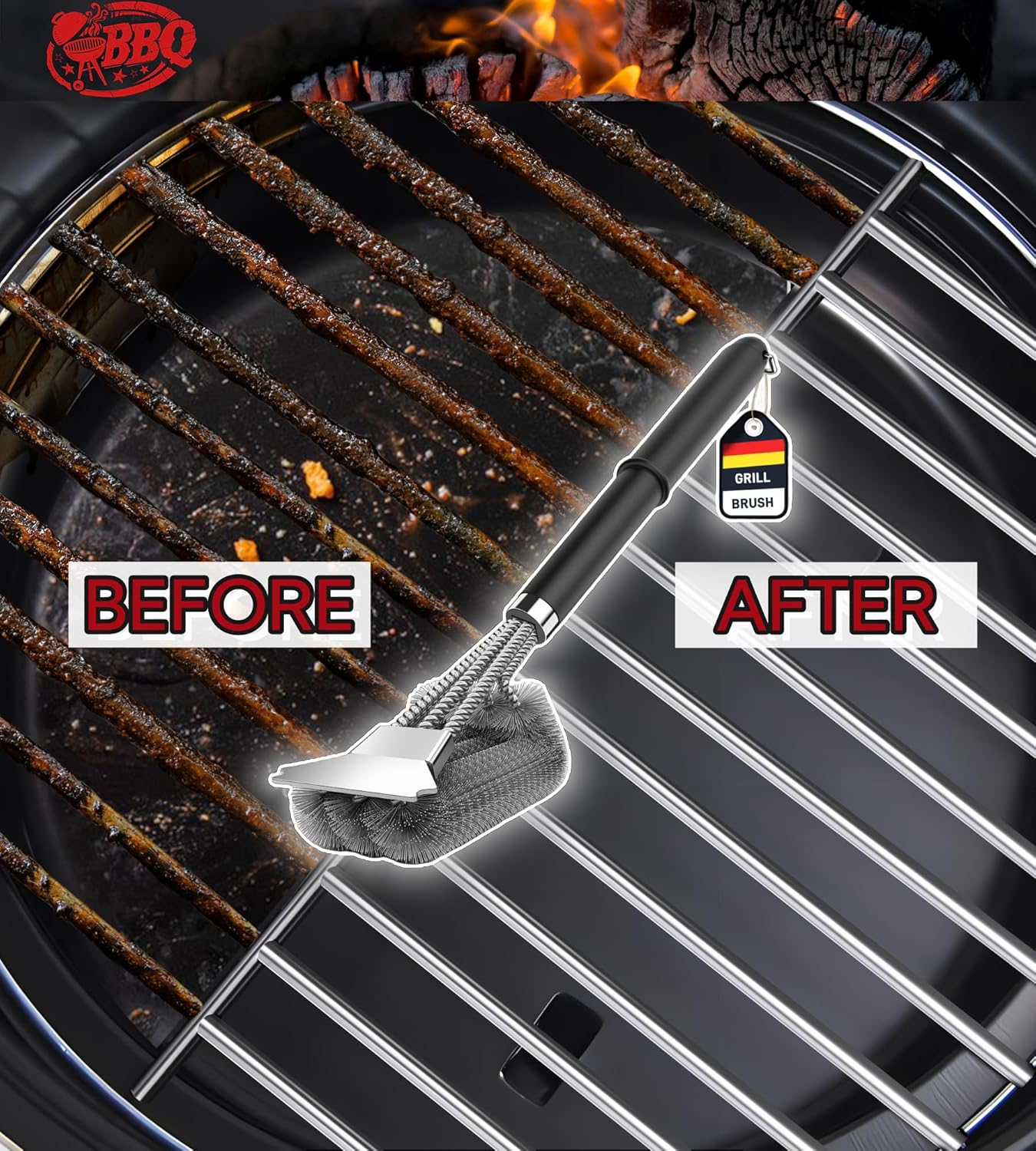 Thumbnail 6 de TNTOR Grill Brush: 3-in-1 Cleaning Brush with Stainless Steel Scraper