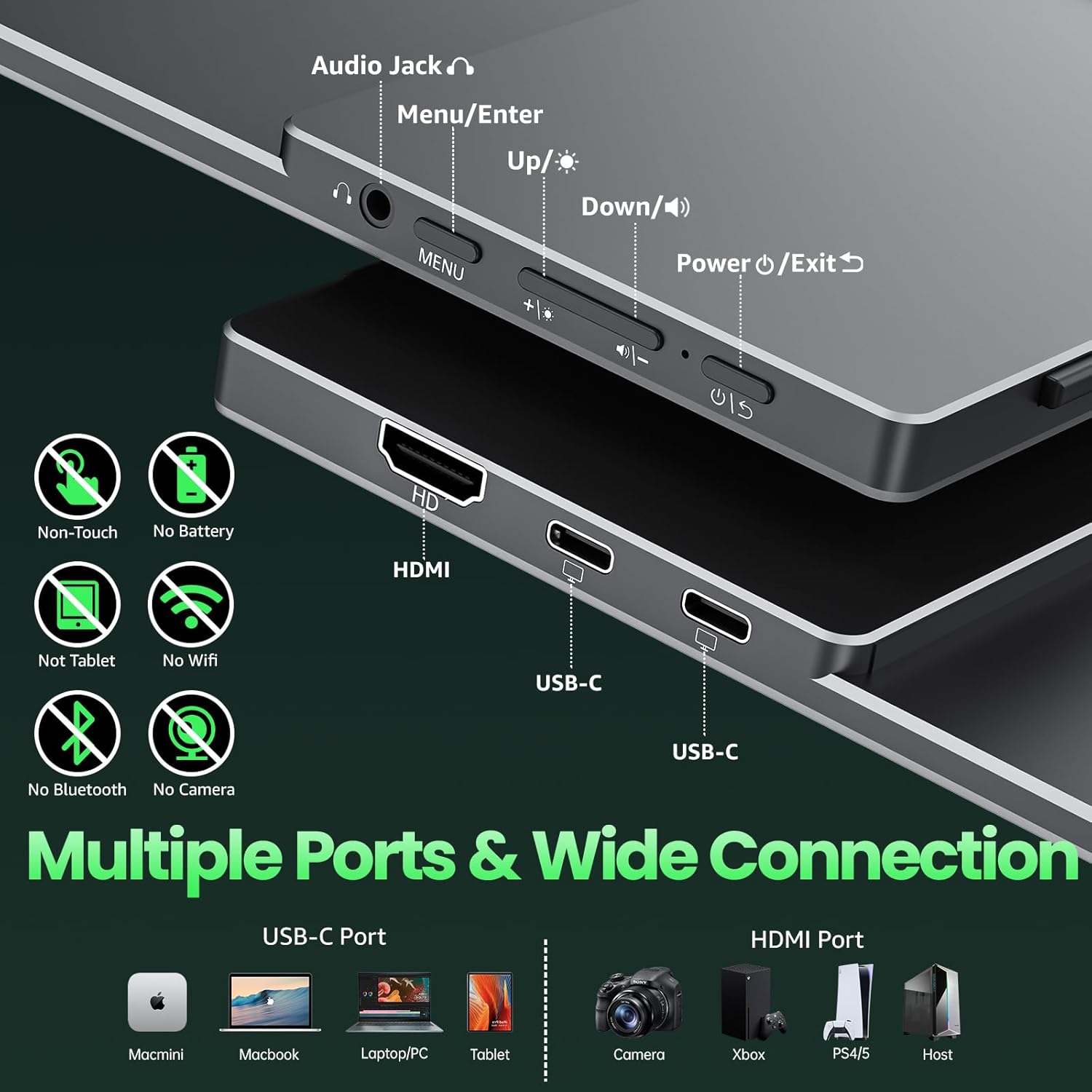 Thumbnail 3 de Cocopar 15.6-Inch Portable Monitor: 1080P FHD, 60Hz, USB-C & HDMI Second Screen