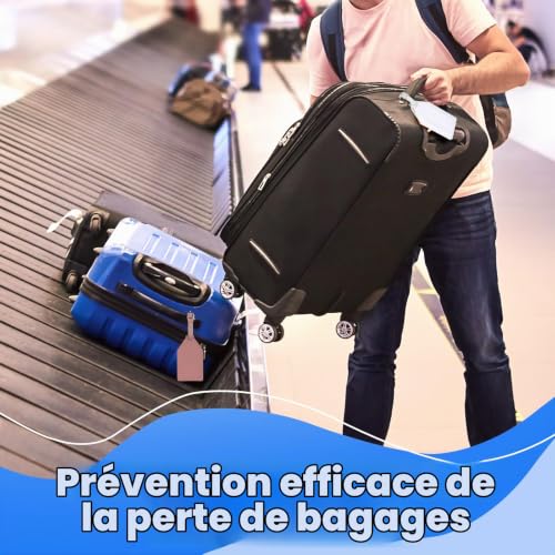 Thumbnail 6 de AiQInu | 6 pièces Étiquette Valise en PU avec Cache-Protection AirTag et Volet Privé