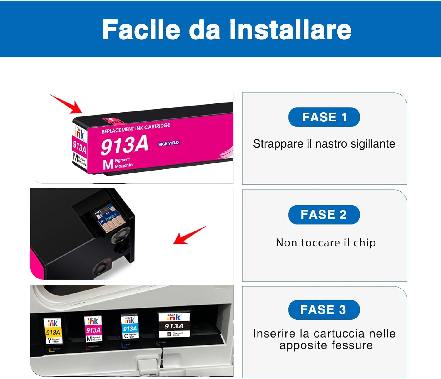 Thumbnail 5 de st@r ink Cartucce 913A Multipack 4 🖨️