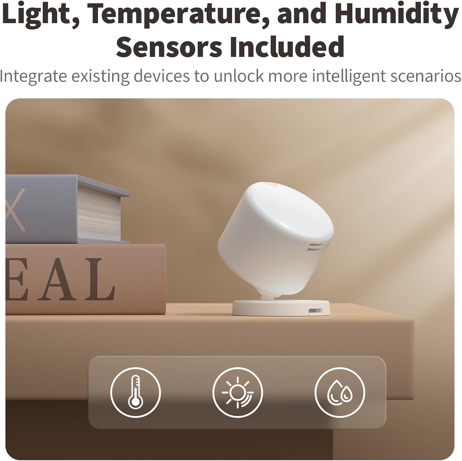 Detalle de Aqara FP300 Presence Sensor — 5-in-1 Wireless Motion Sensor with mmWave, PIR, Light, Temperature & Humidity