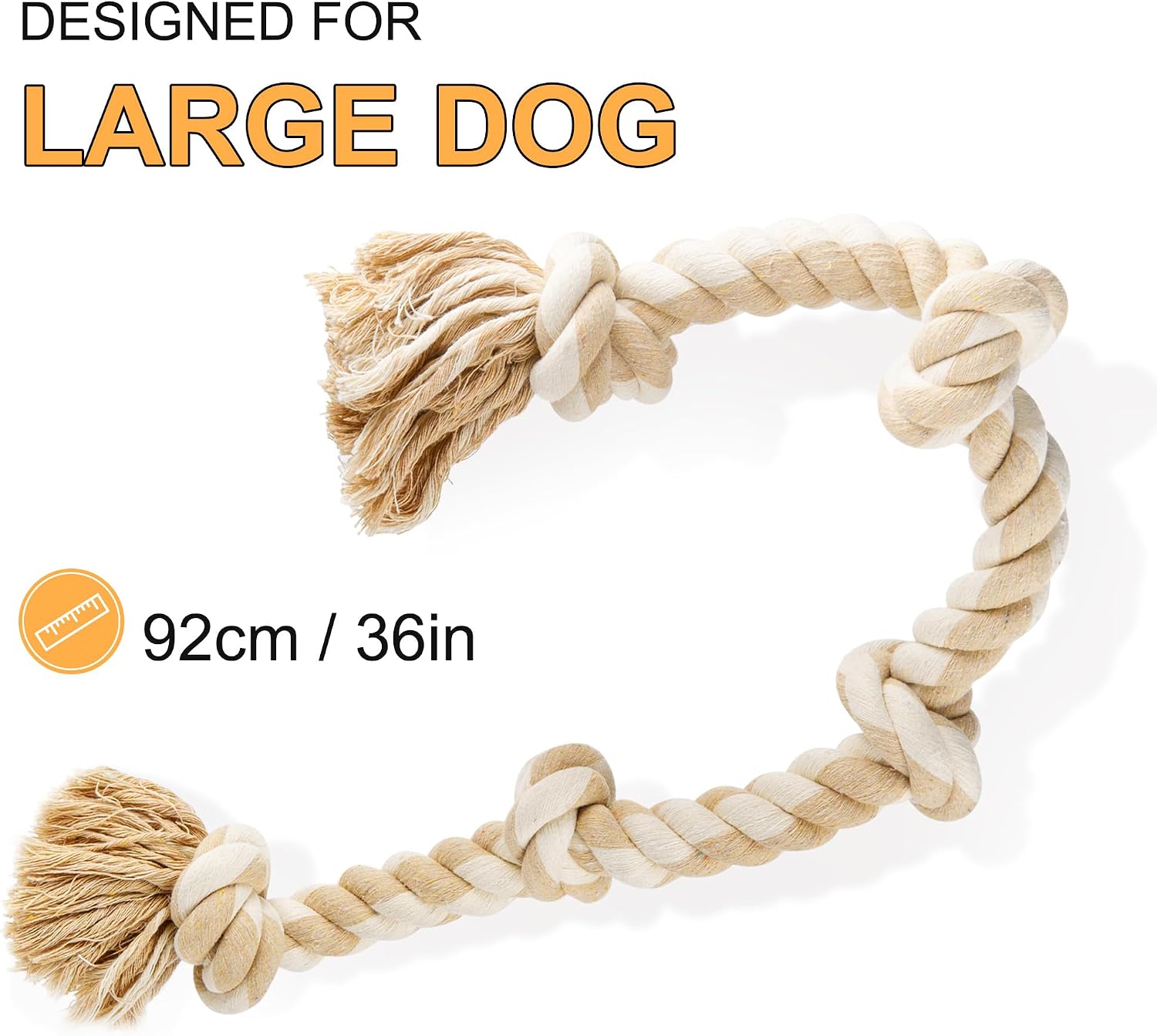Detalle de Fida Dog Rope Toy 92cm for Large Dogs