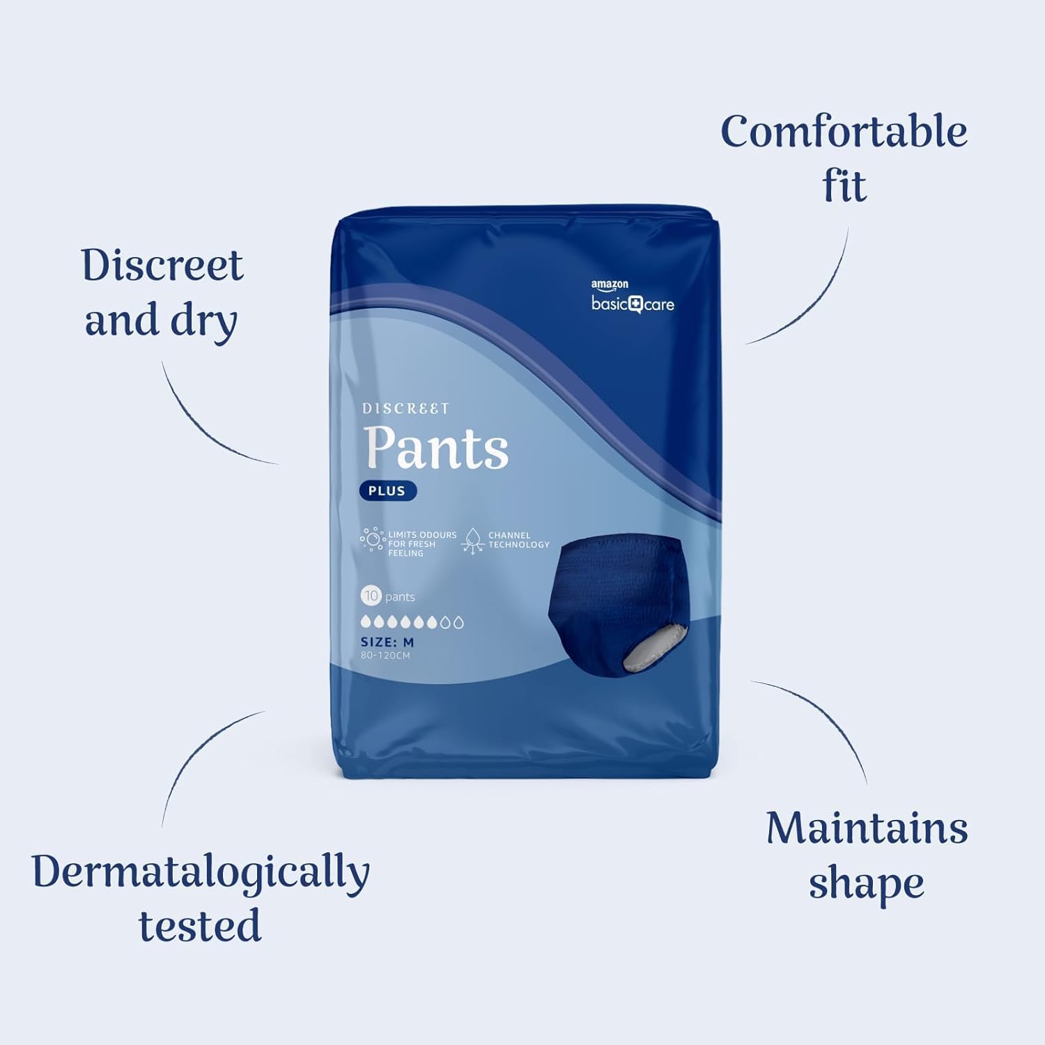 Thumbnail 2 de Amazon Basic Care Men Pants Plus Large — 40 Count (4 x 10) in Blue