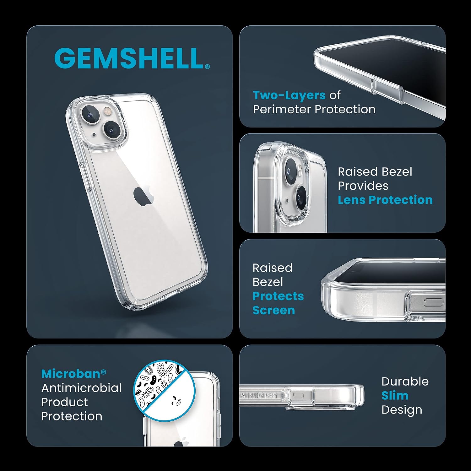 Detalle de Speck GemShell Clear Case for iPhone 14 6.1"