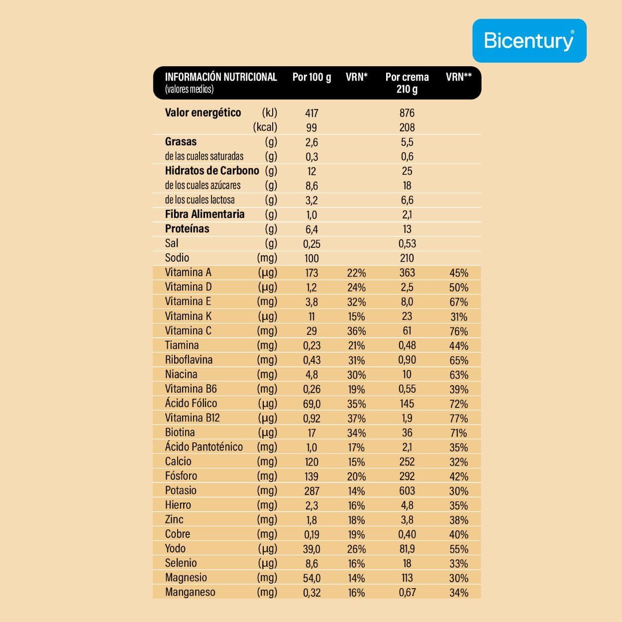 Thumbnail 5 de Bicentury Copa de Crema Vainilla — Sustitutiva de Comida 🥣 Pack 3